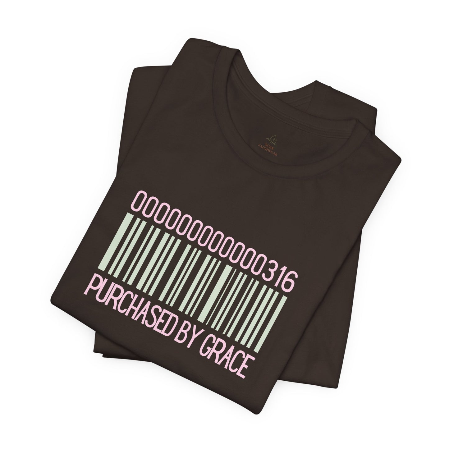 Barcode 'Purchased by Grace' Design Woman Tee