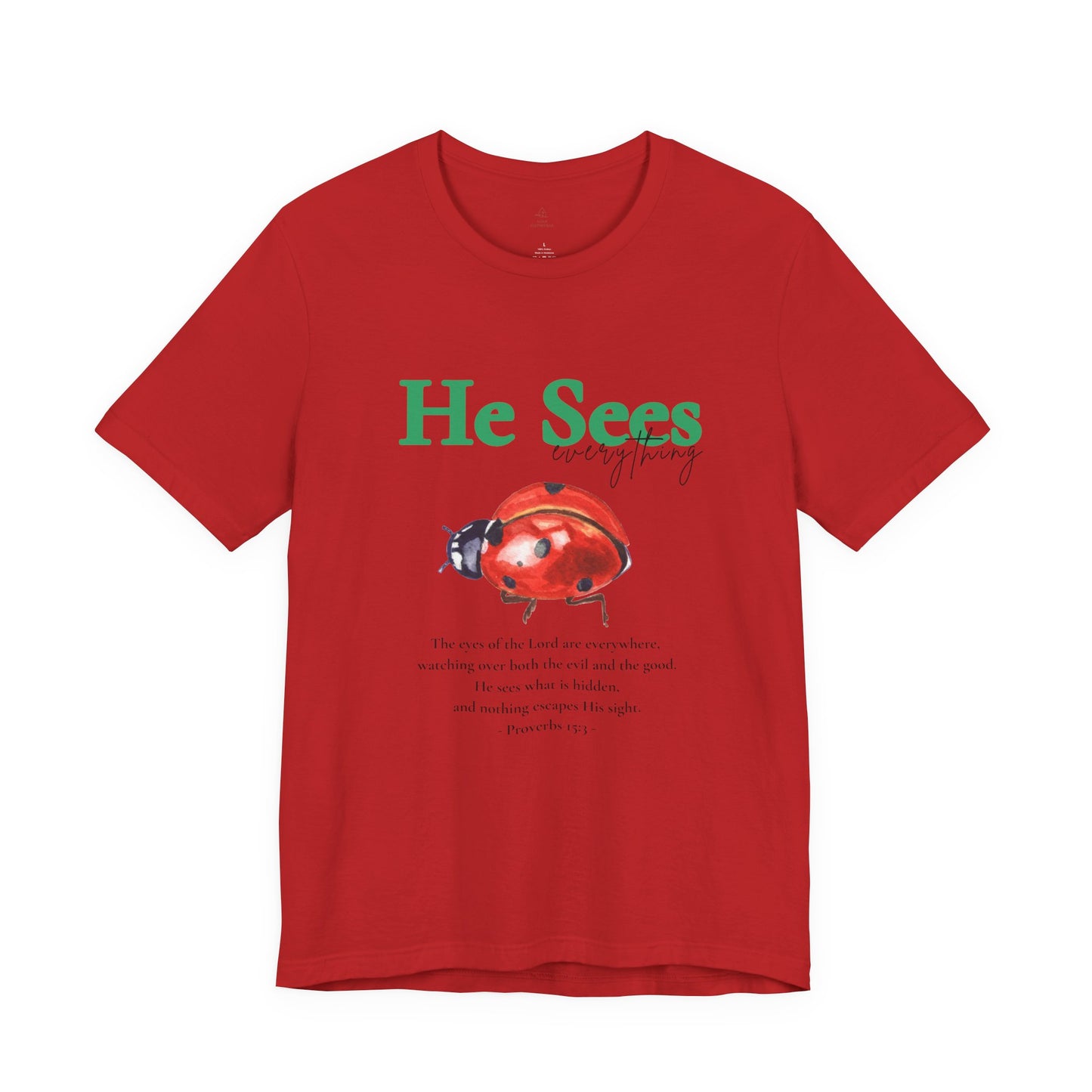 He Sees Ladybug Tee - Christian Woman