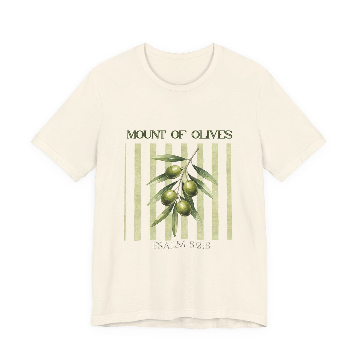 Mount of Olives olive branch T-Shirt | Psalm 52:8 Bible verse