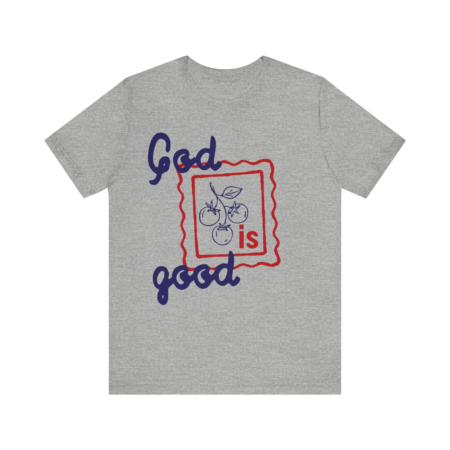 God Is Good T-Shirt | Religious Christian Tee, Hand-Drawn Fruit Illustration