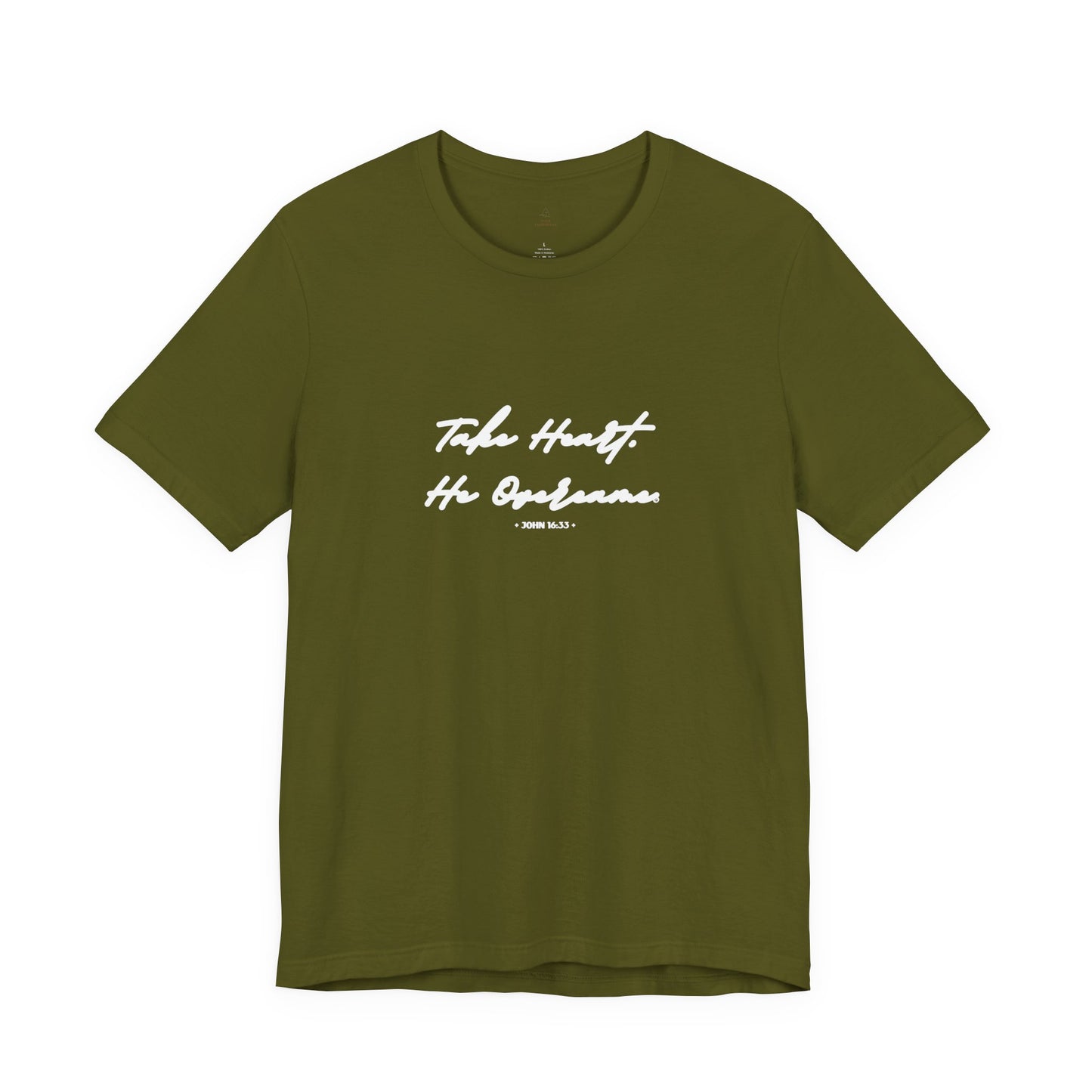 Take Heart He Overcame Shirt, Christian T-Shirt