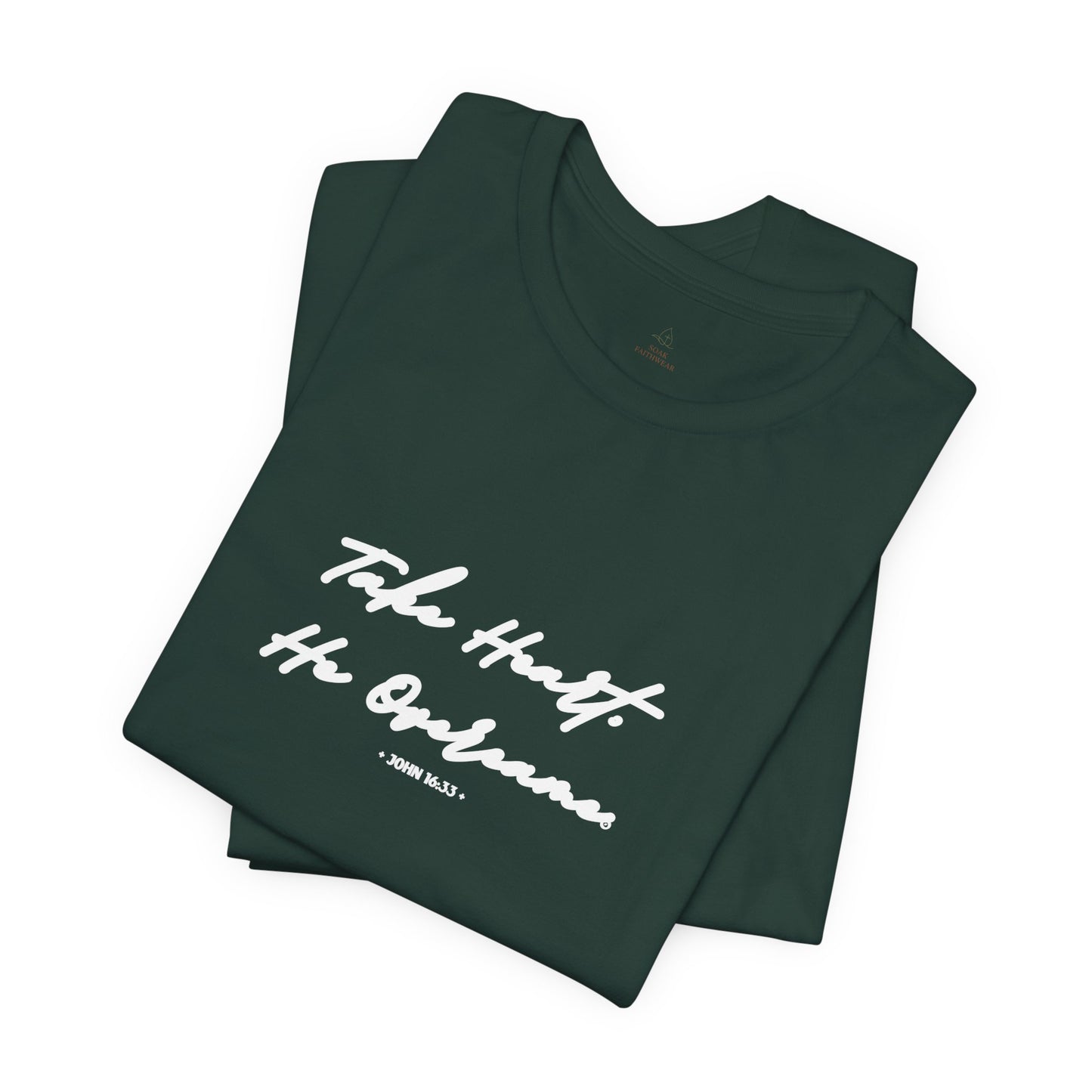 Take Heart He Overcame Shirt, Christian T-Shirt