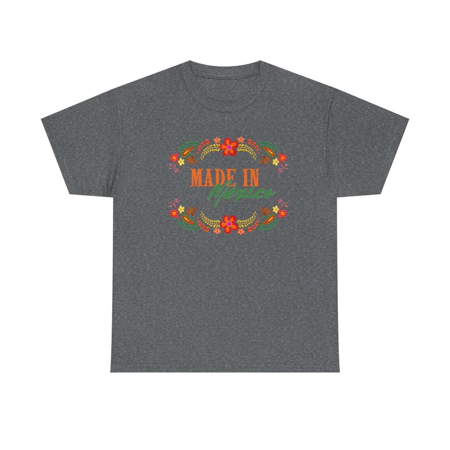 Made in Mexico T-Shirt | Floral Mexican Folk Art Design
