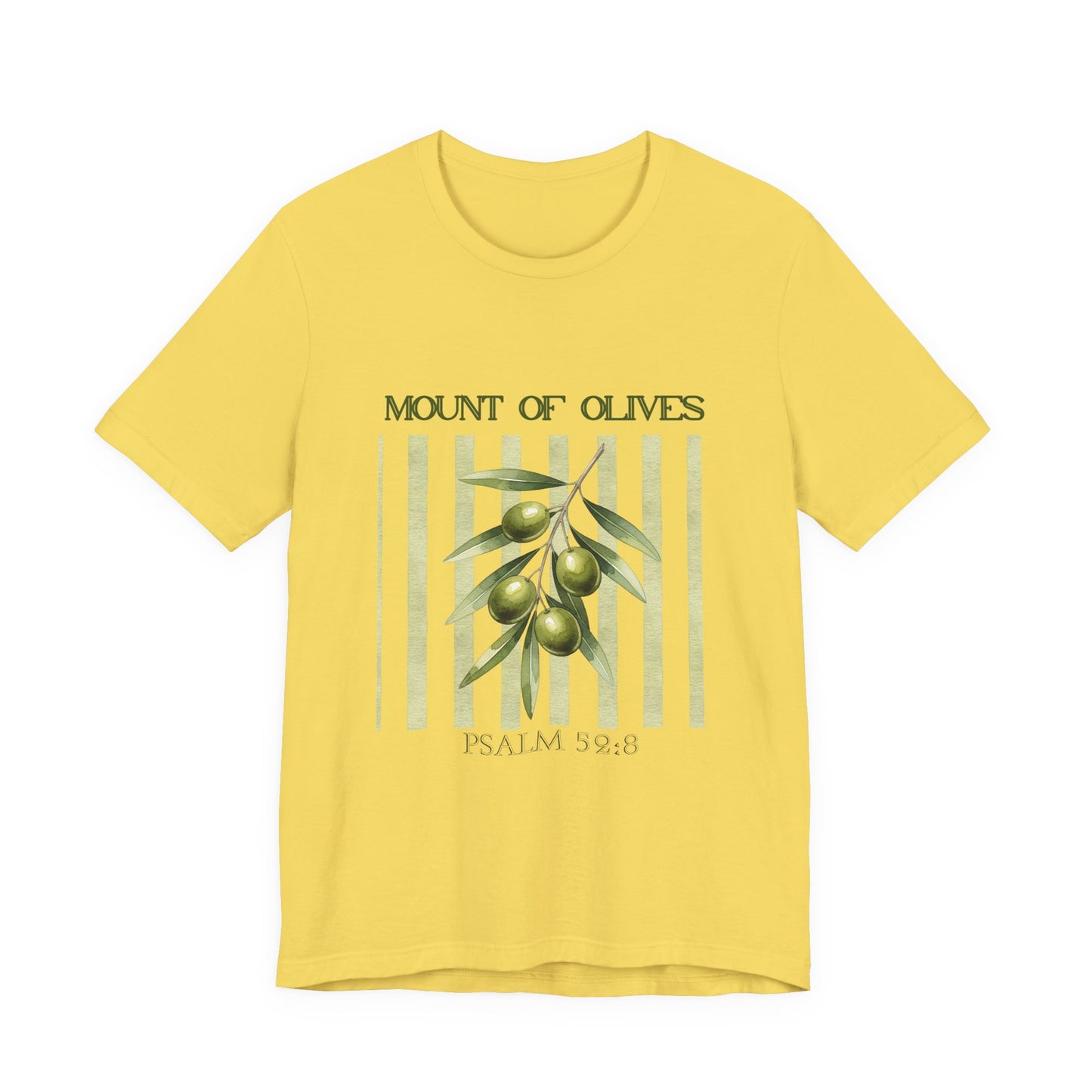 Mount of Olives olive branch T-Shirt | Psalm 52:8 Bible verse