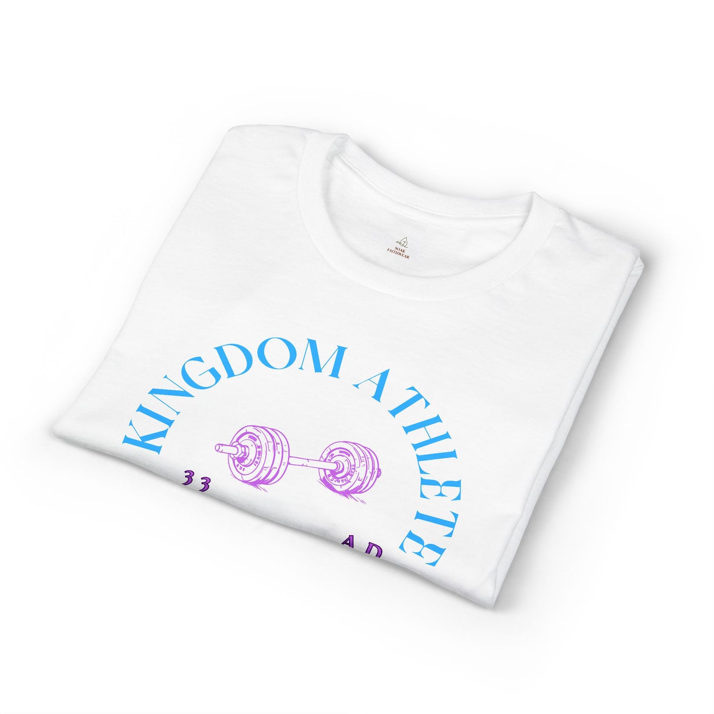 Kingdom Athlete barbell graphic T-Shirt woman fitness gym tee