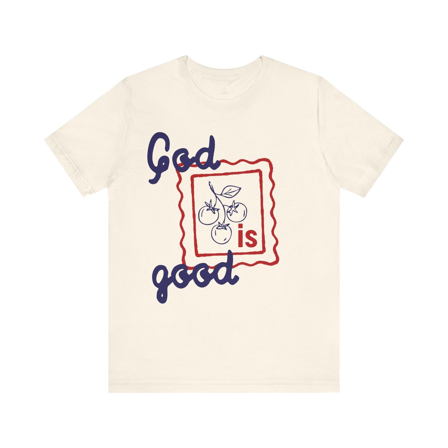 God Is Good T-Shirt | Religious Christian Tee, Hand-Drawn Fruit Illustration
