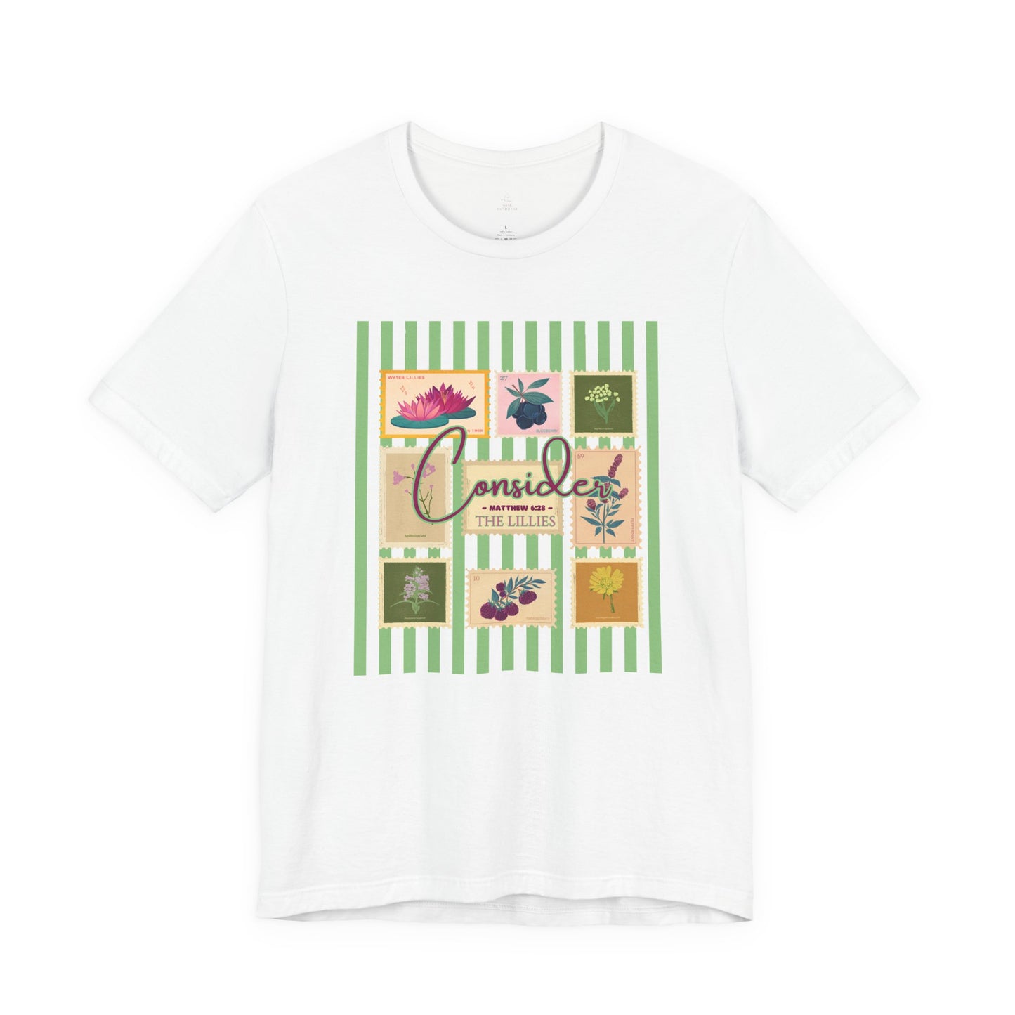 Consider the Lilies Woman Tee Floral Patchwork Graphic Shirt