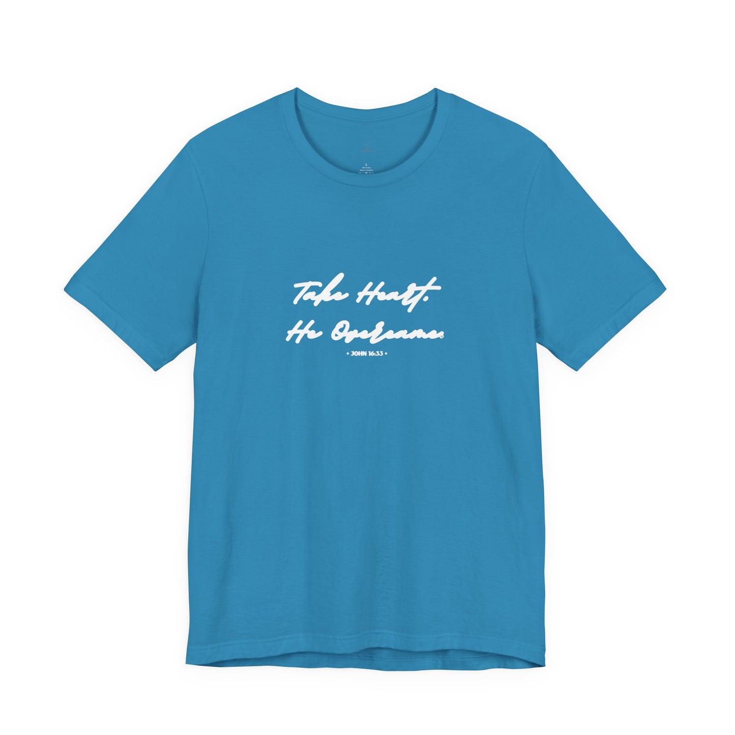 Take Heart He Overcame Shirt, Christian T-Shirt