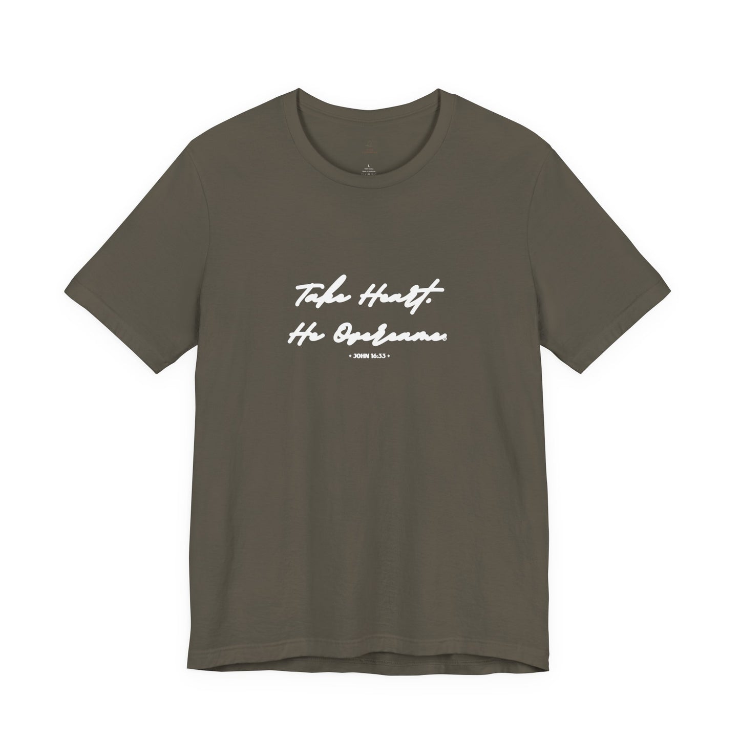 Take Heart He Overcame Shirt, Christian T-Shirt
