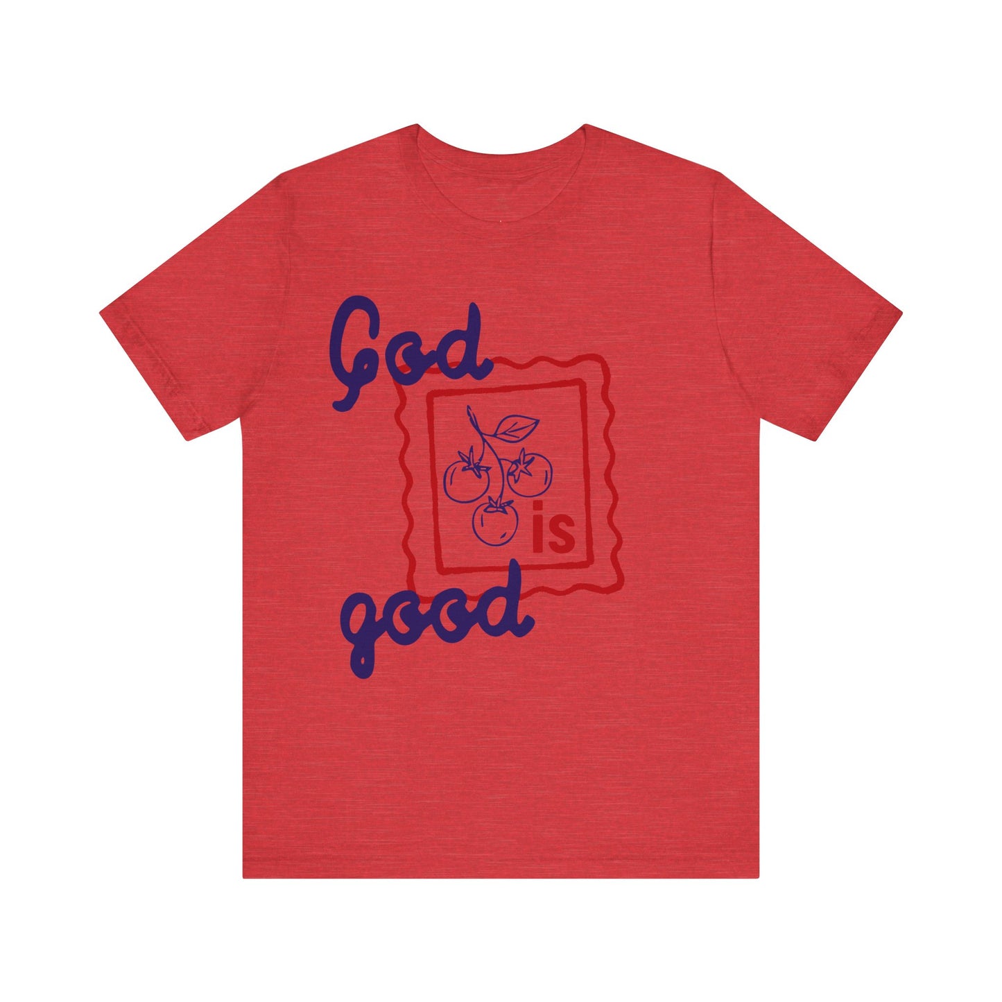 God Is Good T-Shirt | Religious Christian Tee, Hand-Drawn Fruit Illustration