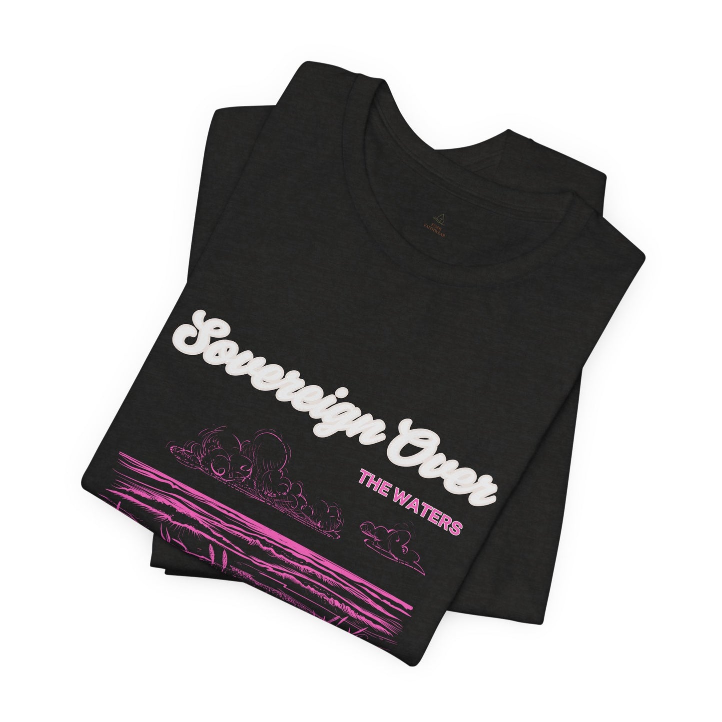 Sovereign Over The Waters Woman christian Tee | Retro Vaporwave Pink Graphic T-Shirt