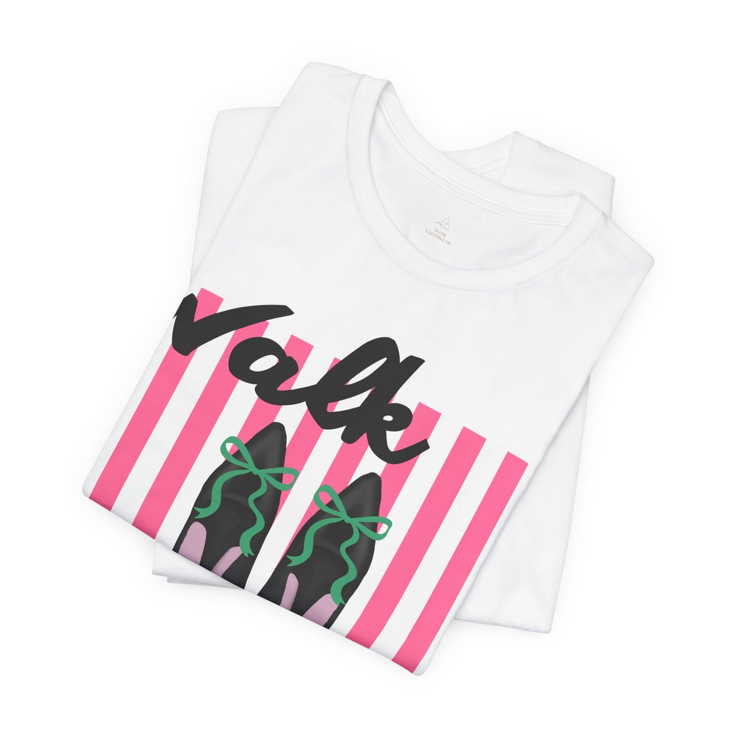 Walk Humbly shoes graphic Tee | Christian scripture Micah 6:8 striped design
