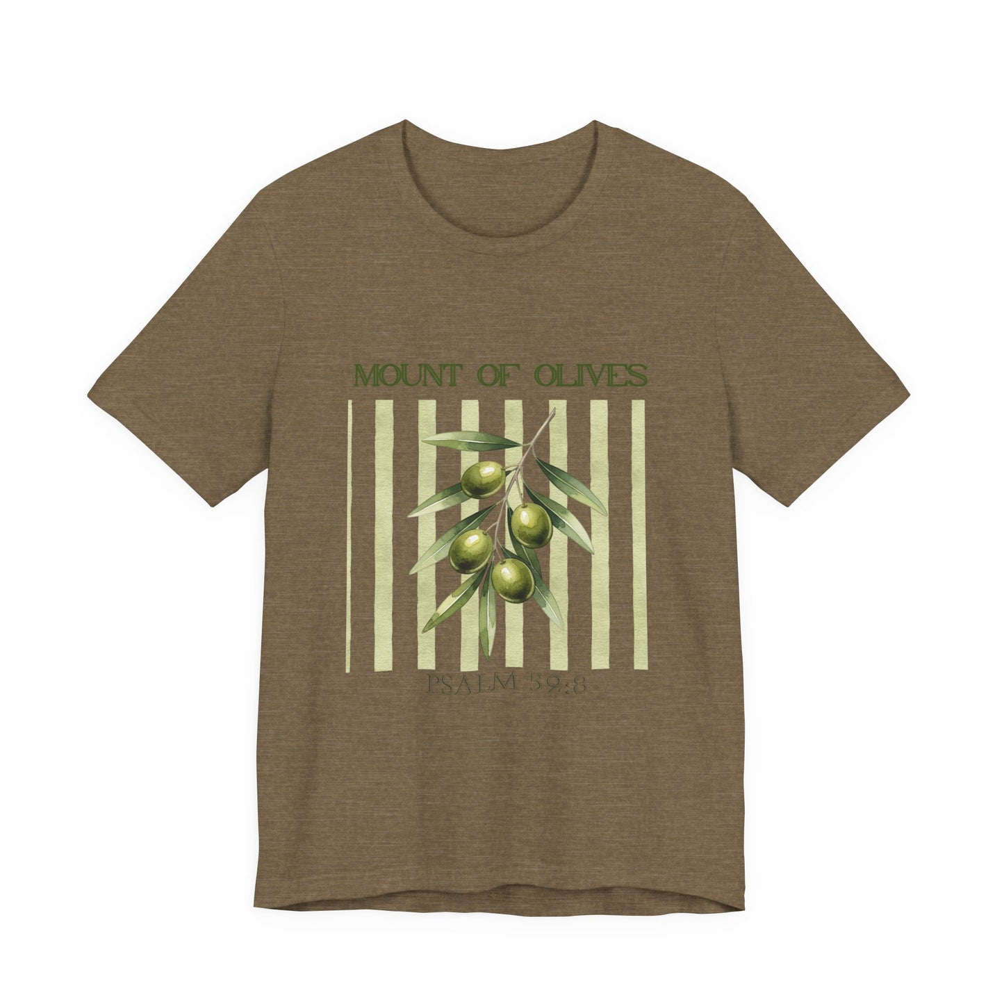 Mount of Olives olive branch T-Shirt | Psalm 52:8 Bible verse