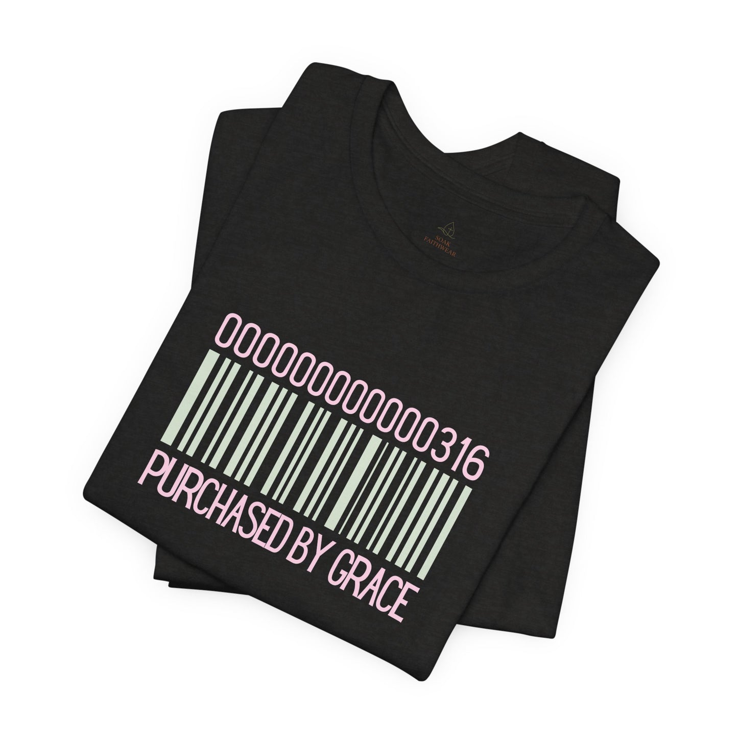 Barcode 'Purchased by Grace' Design Woman Tee