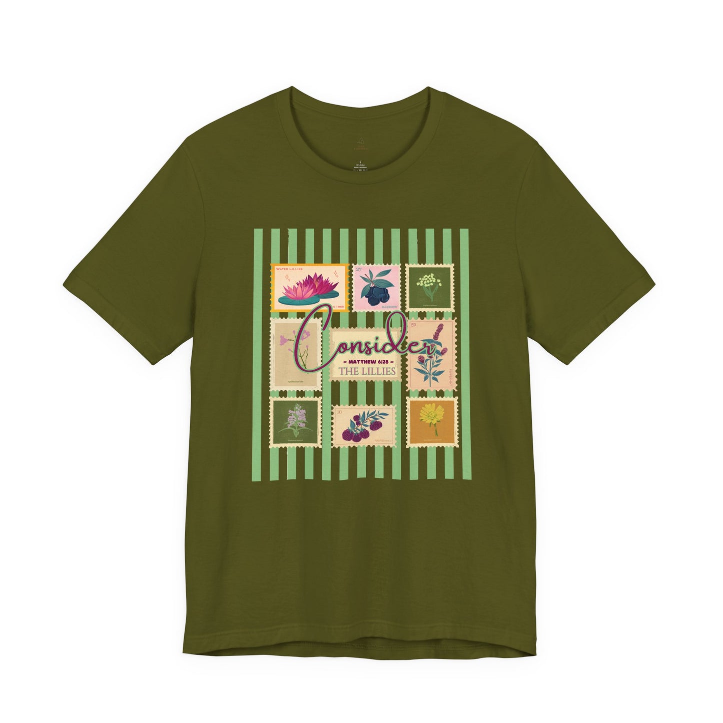 Consider the Lilies Woman Tee Floral Patchwork Graphic Shirt