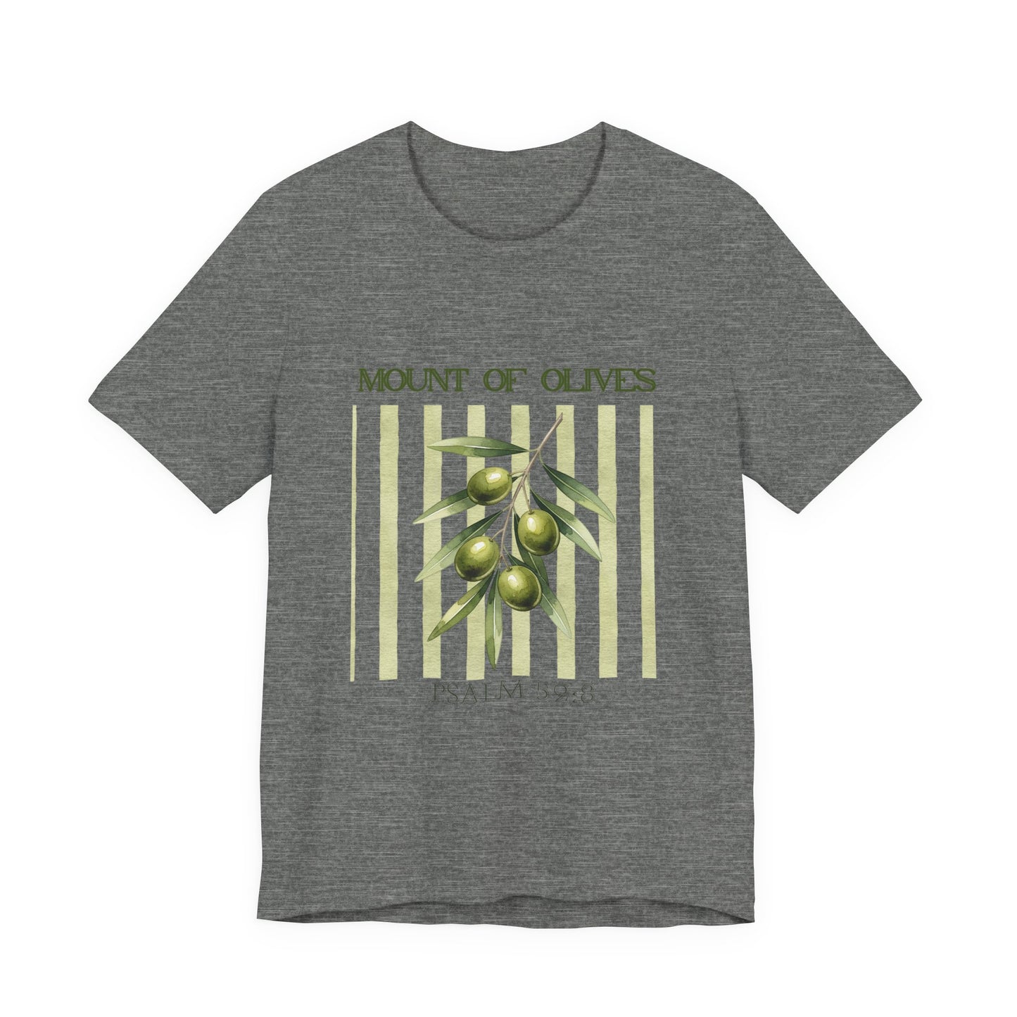 Mount of Olives olive branch T-Shirt | Psalm 52:8 Bible verse