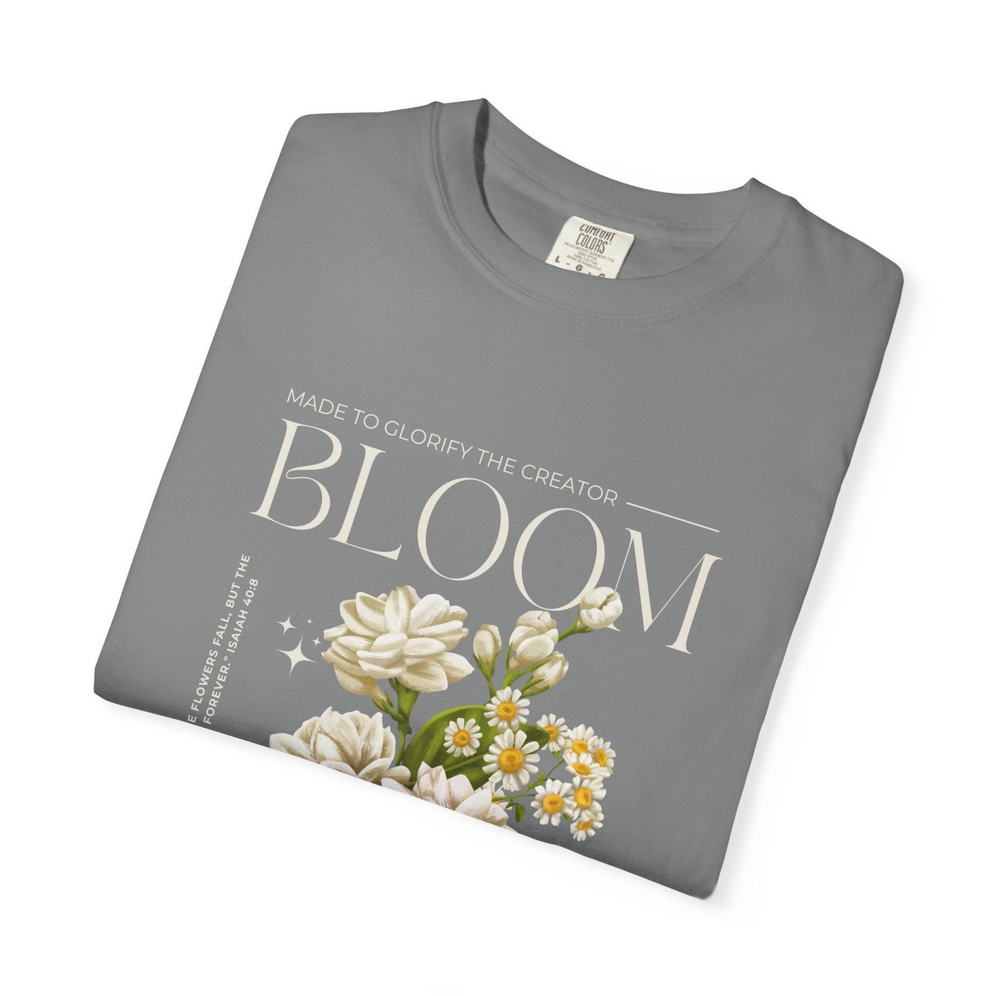 Christian Tee Bloom Floral Illustration T-shirt | Vintage  Botanical Graphic