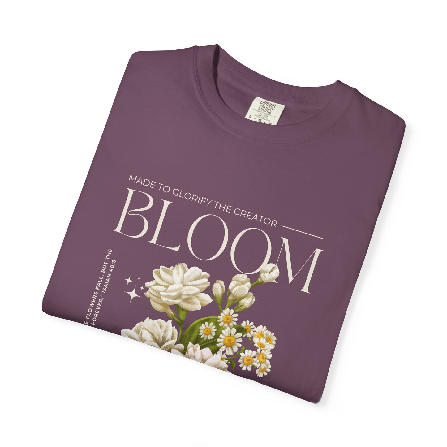 Christian Tee Bloom Floral Illustration T-shirt | Vintage  Botanical Graphic