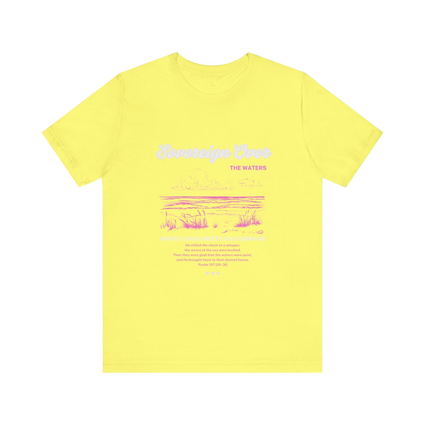 Sovereign Over The Waters Woman christian Tee | Retro Vaporwave Pink Graphic T-Shirt
