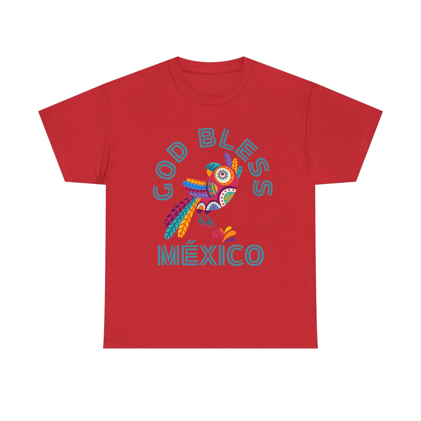 God Bless Mexico Shirt Colorful Mexican Bird Graphic Tee