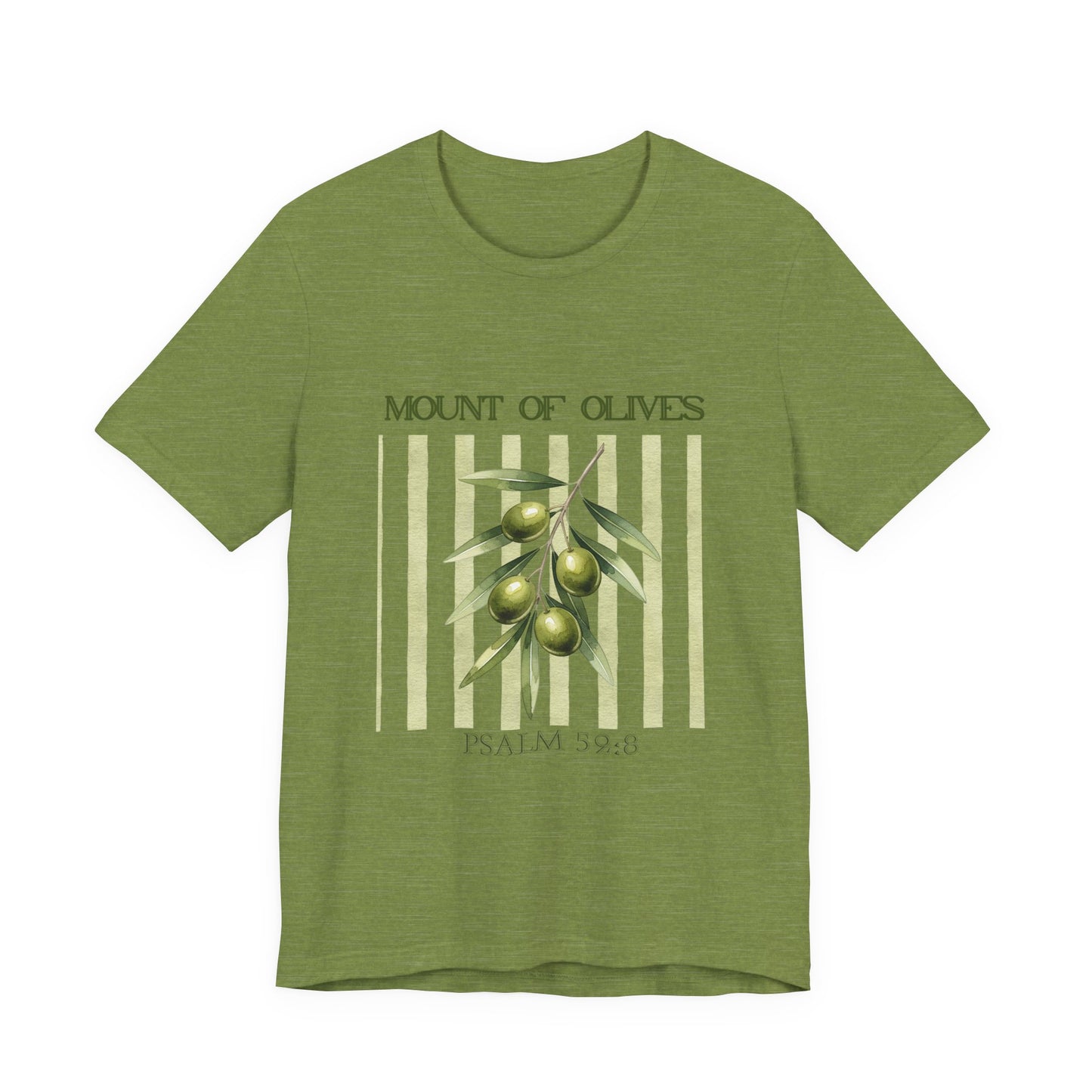 Mount of Olives olive branch T-Shirt | Psalm 52:8 Bible verse