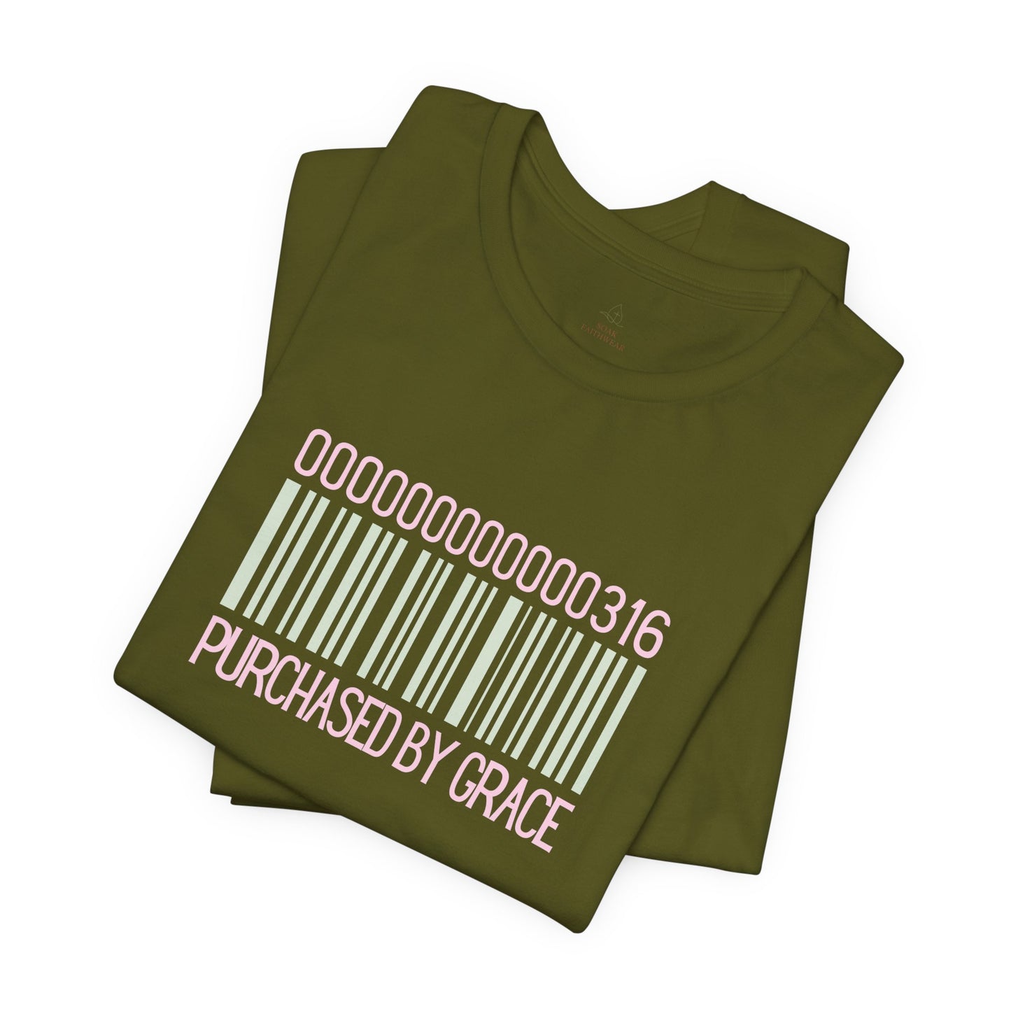 Barcode 'Purchased by Grace' Design Woman Tee