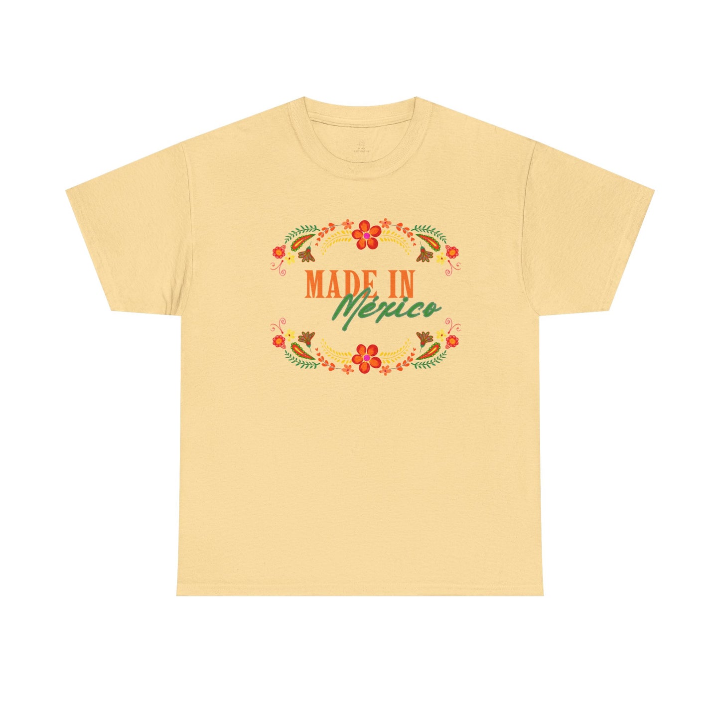 Made in Mexico T-Shirt | Floral Mexican Folk Art Design