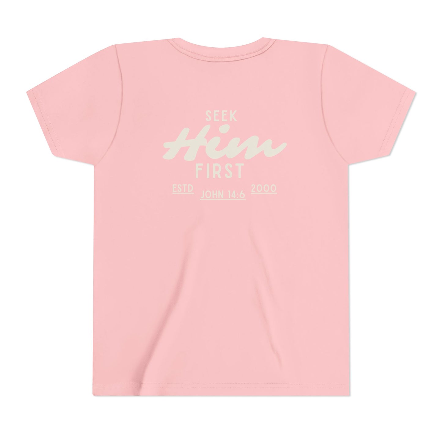 Seek Him First Youth Tee | Christian Scripture John 14:6