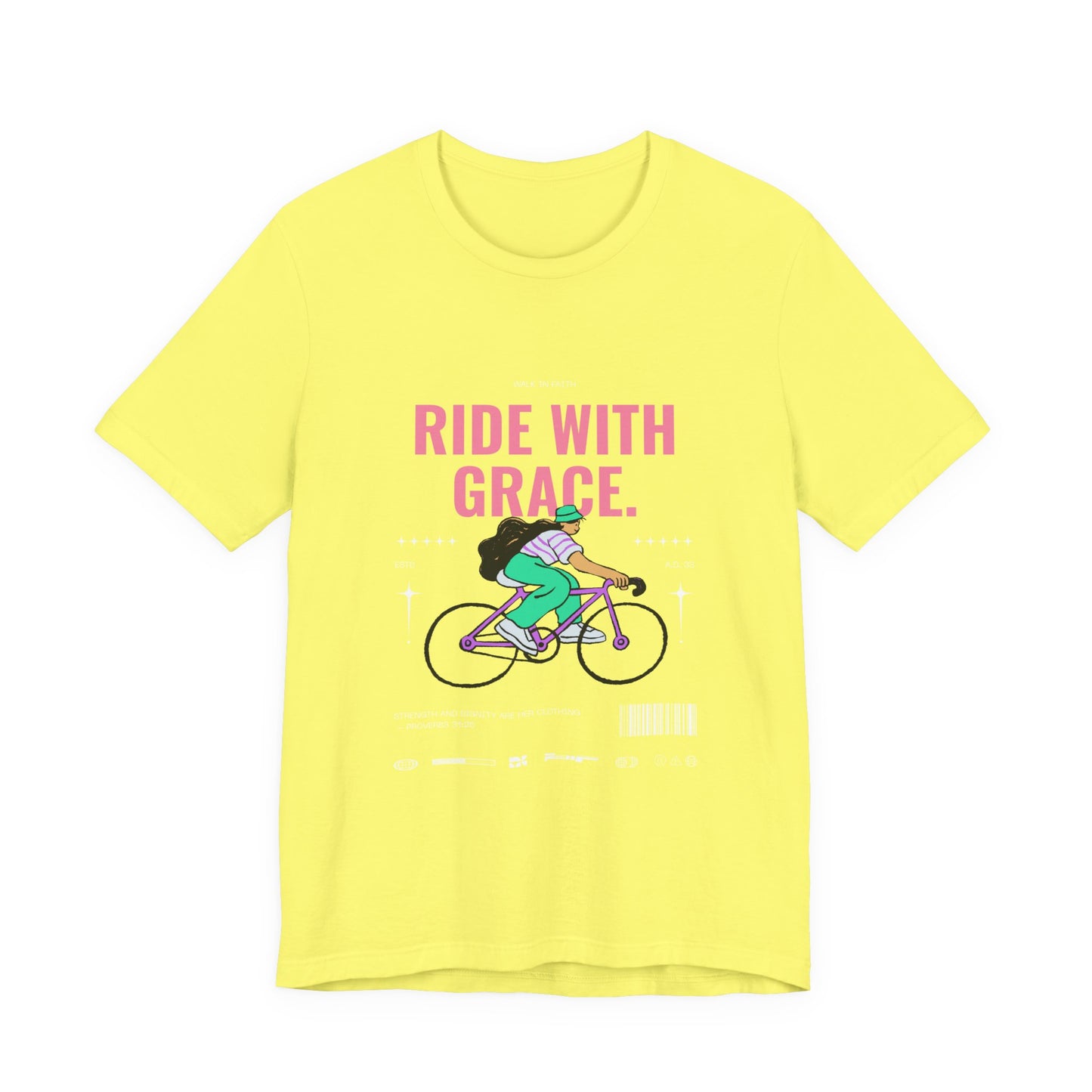 Ride With Grace bicycle illustration T-Shirt
