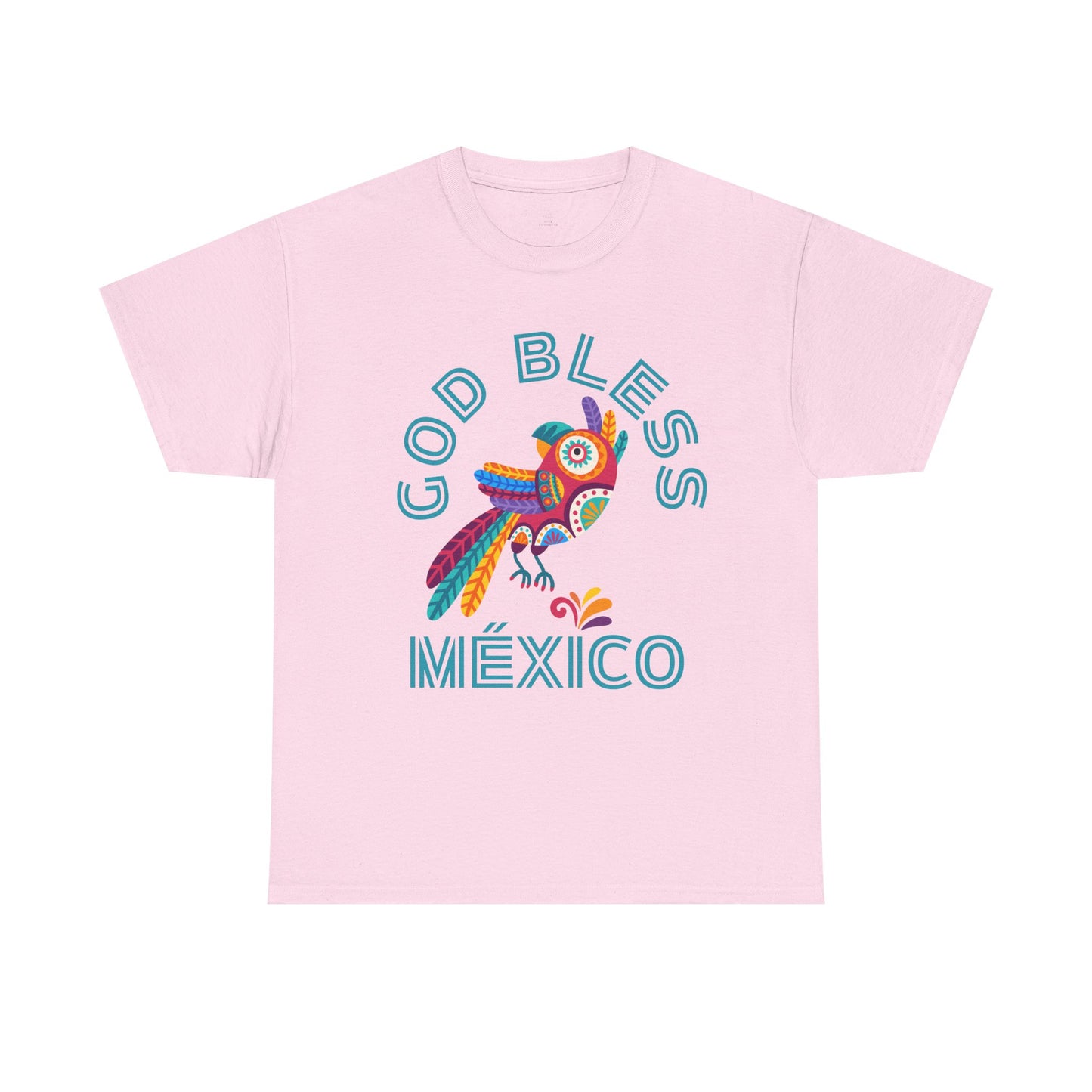 God Bless Mexico Shirt Colorful Mexican Bird Graphic Tee