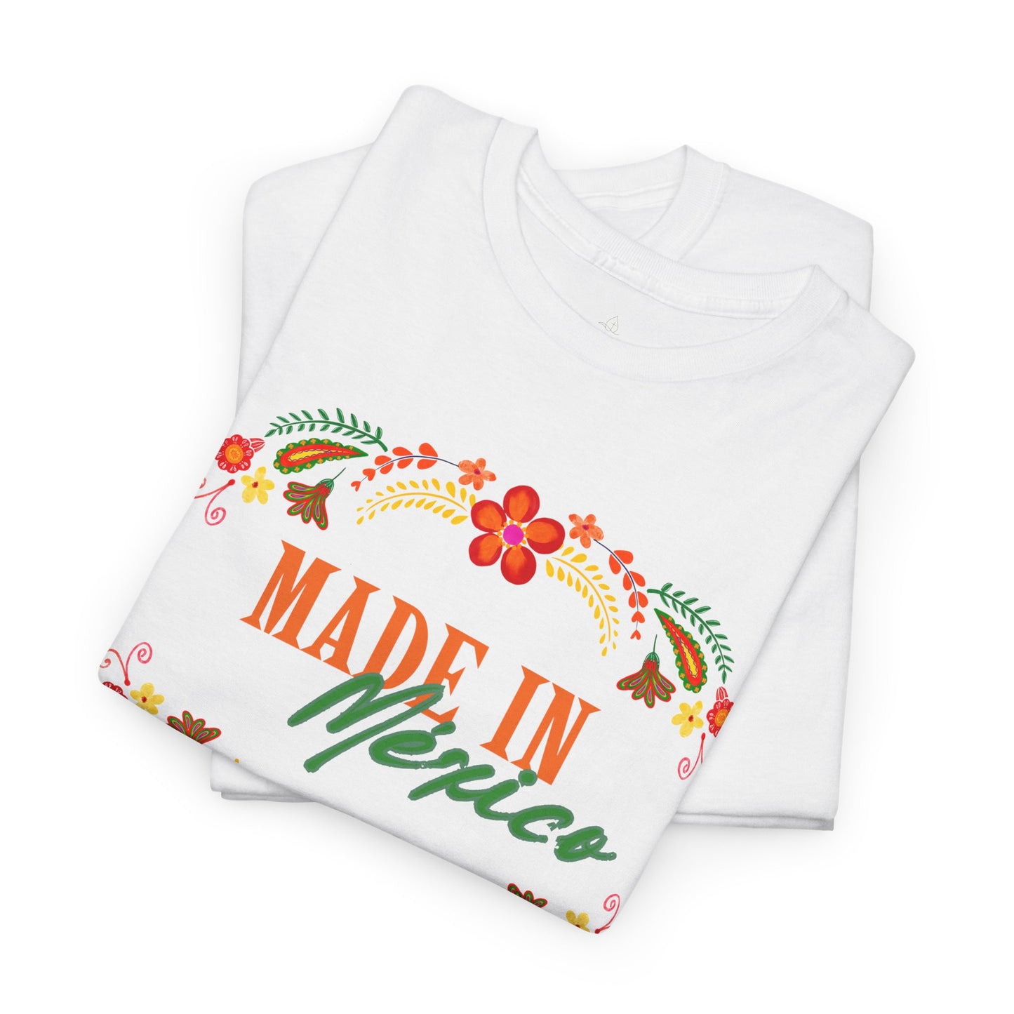 Made in Mexico T-Shirt | Floral Mexican Folk Art Design