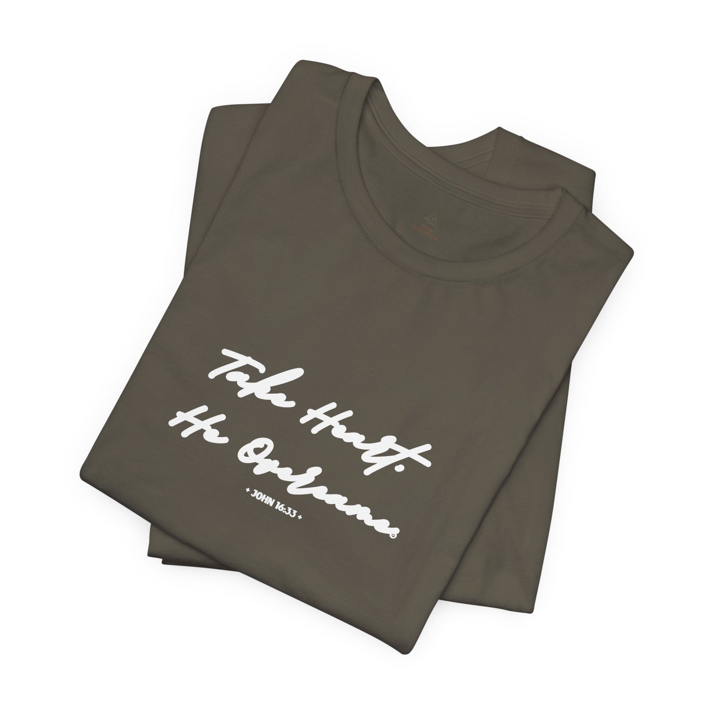 Take Heart He Overcame Shirt, Christian T-Shirt