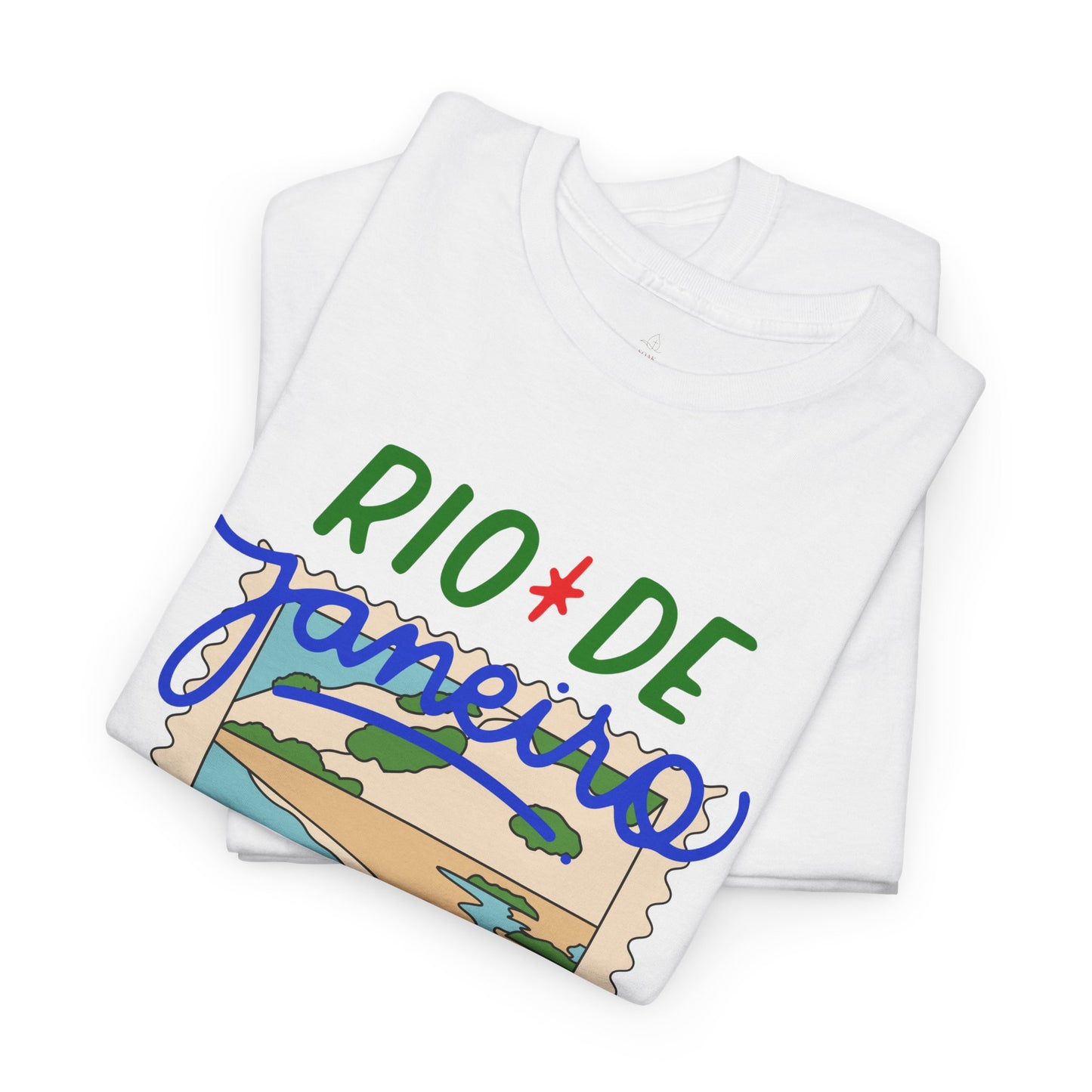 Rio de Janeiro beach stamp Tee | postcard travel souvenir, Copacabana art