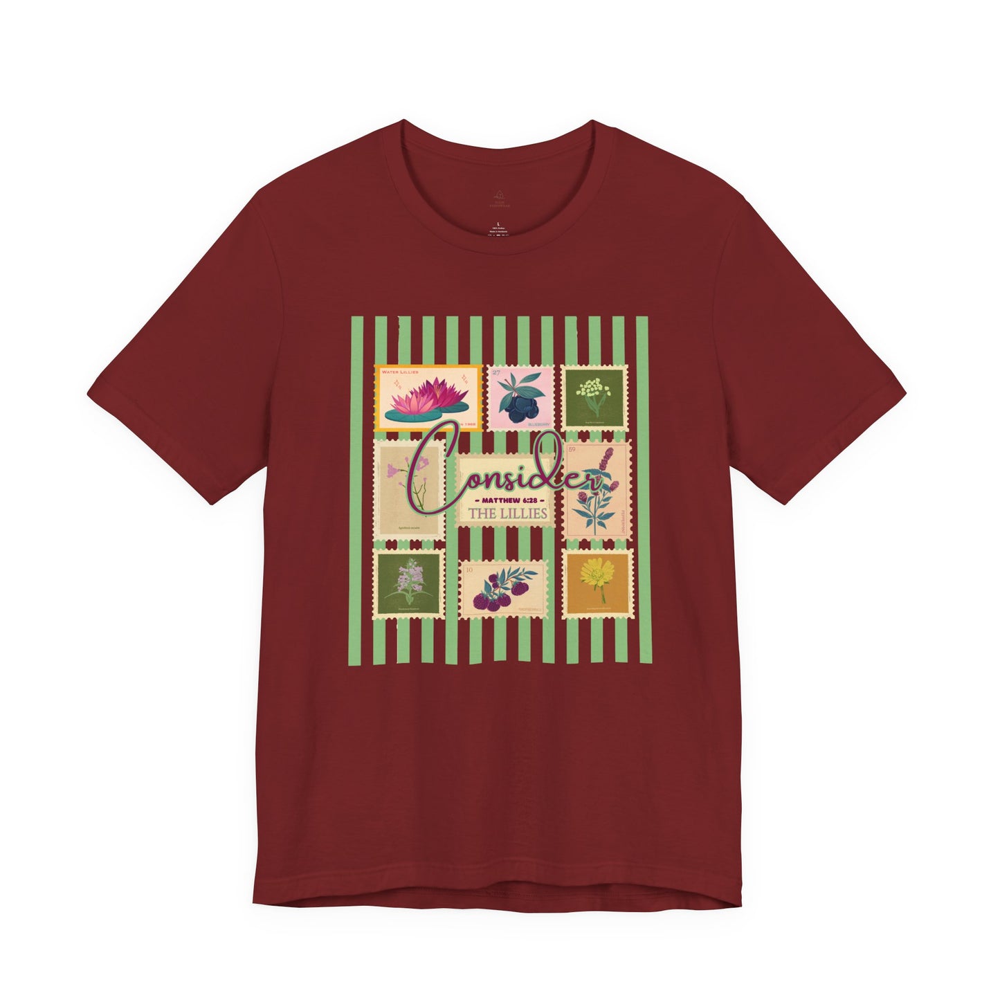 Consider the Lilies Woman Tee Floral Patchwork Graphic Shirt