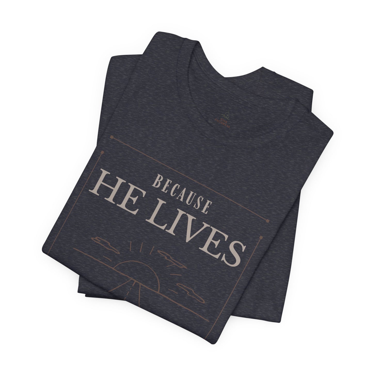Chirstian Tee - Female adult - Because He lives.