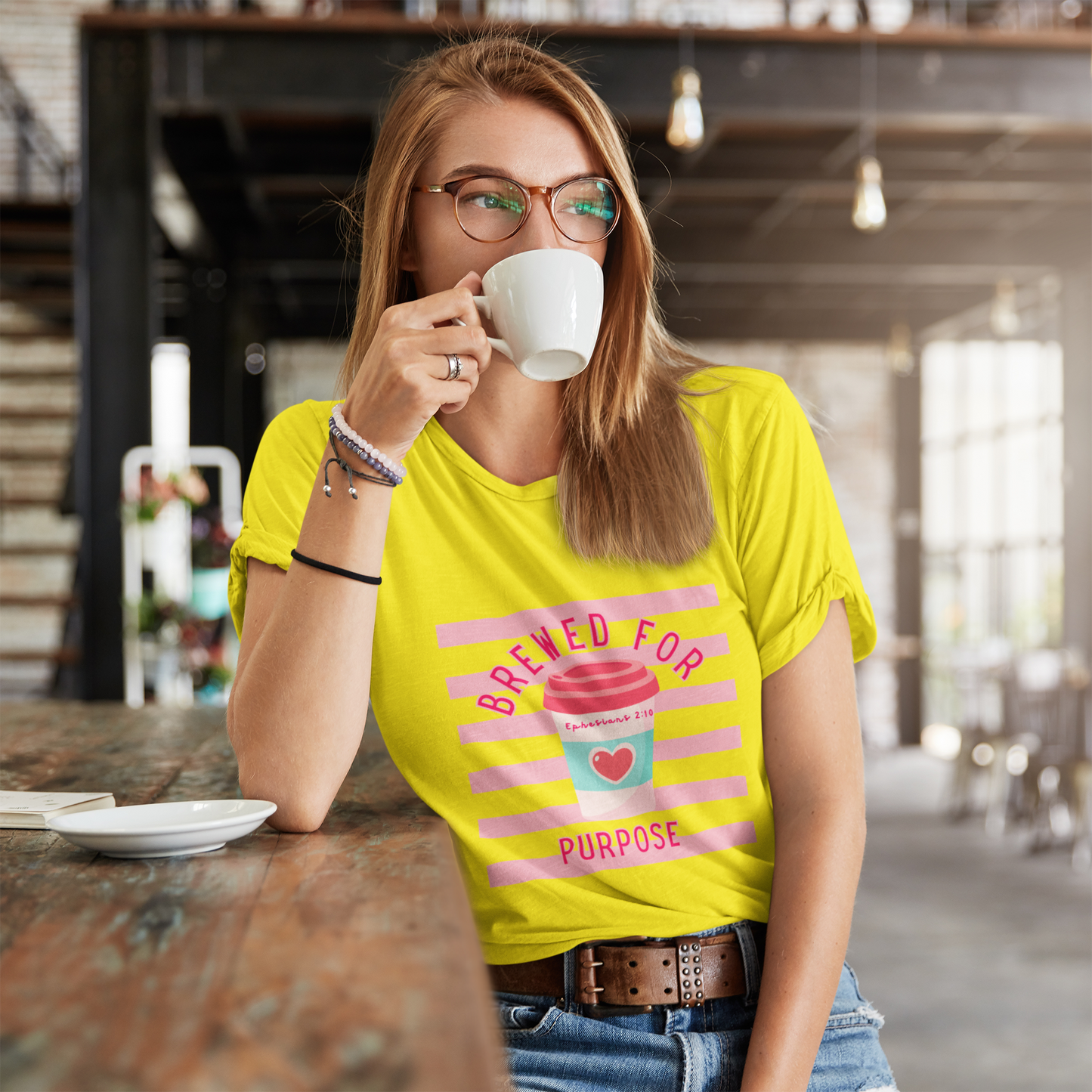 Brewed for Purpose Woman Faith Graphic Shirt