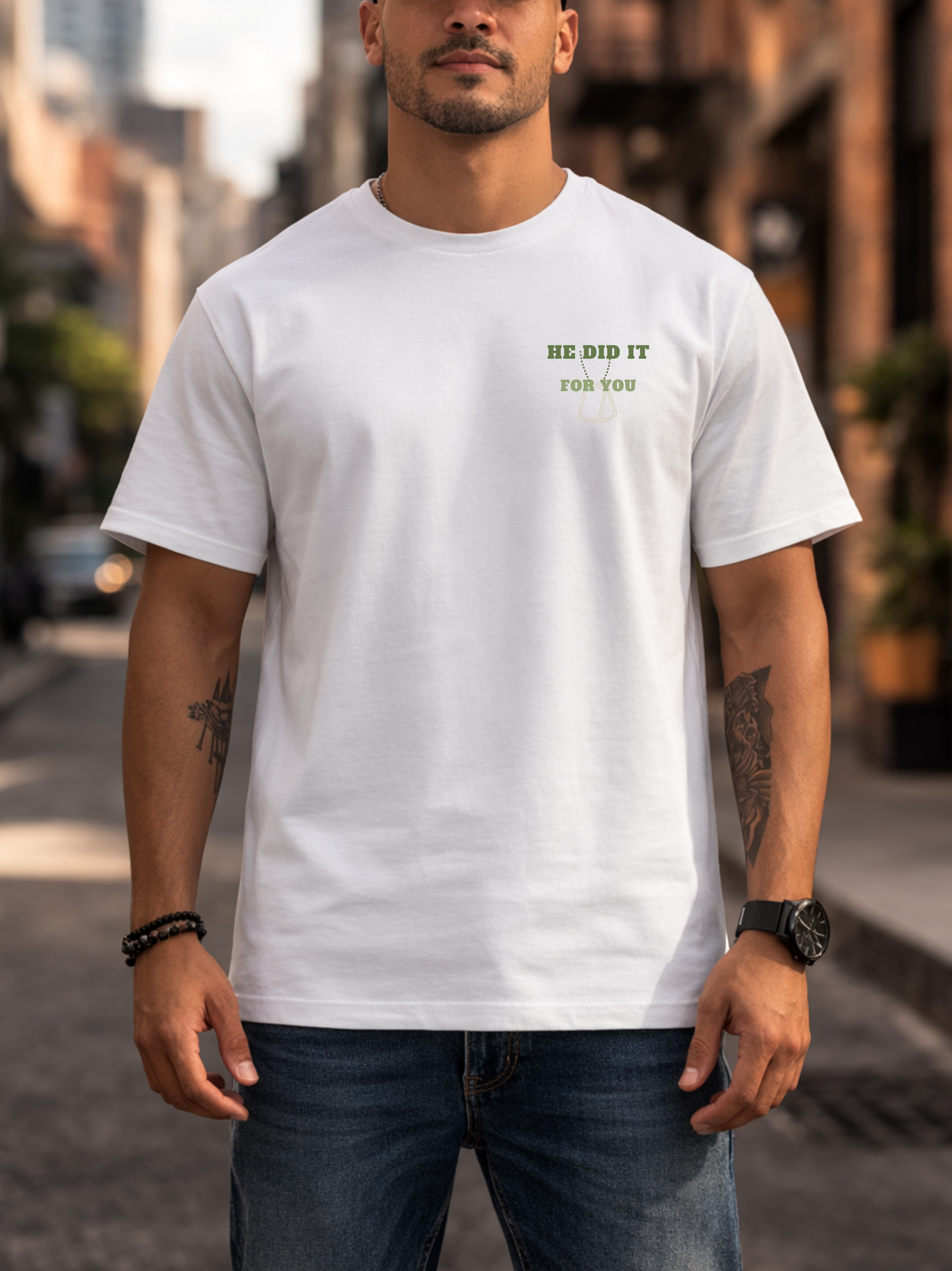 Christian Tee Camo Cross Emblem