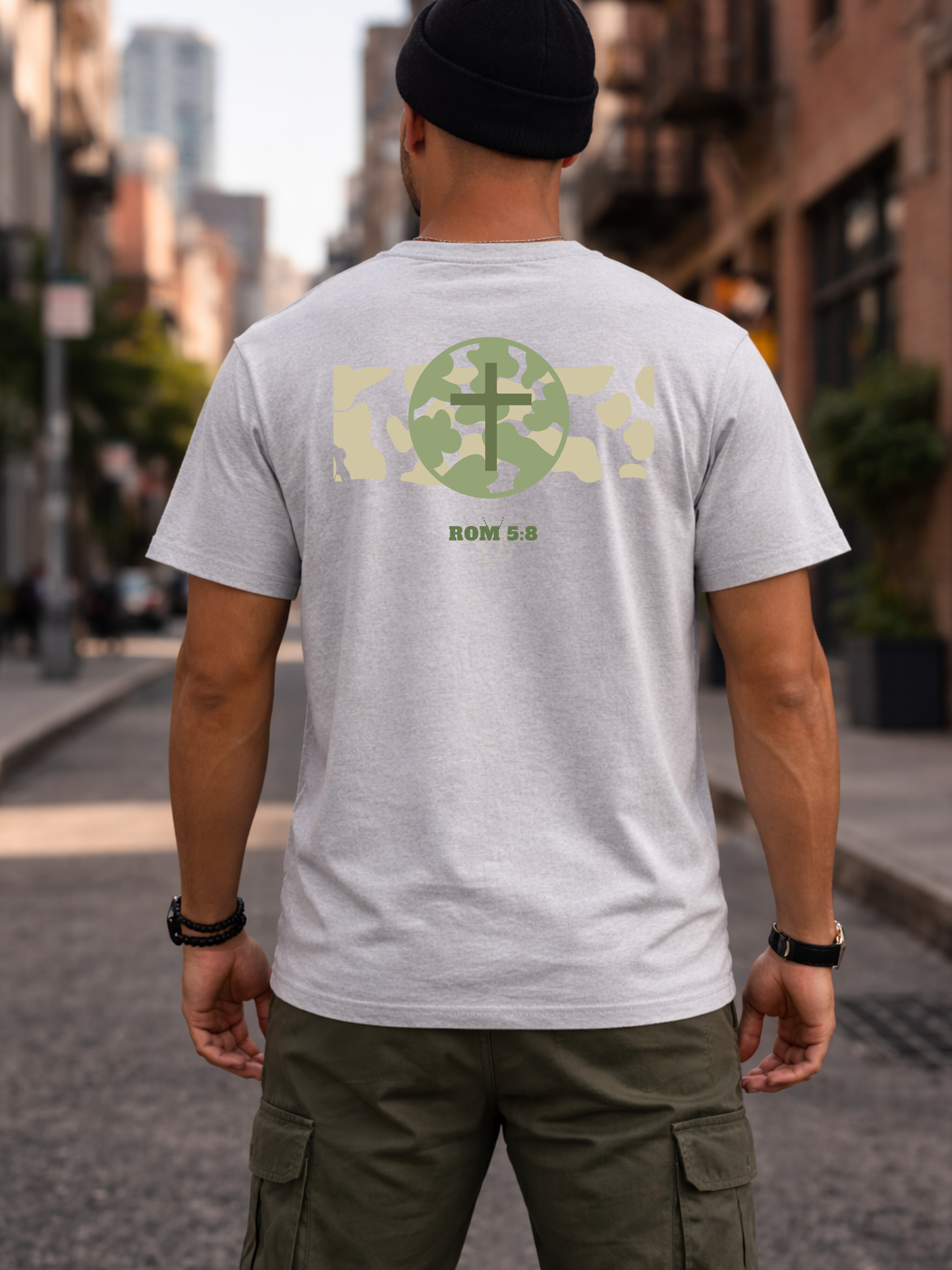 Christian Tee Camo Cross Emblem