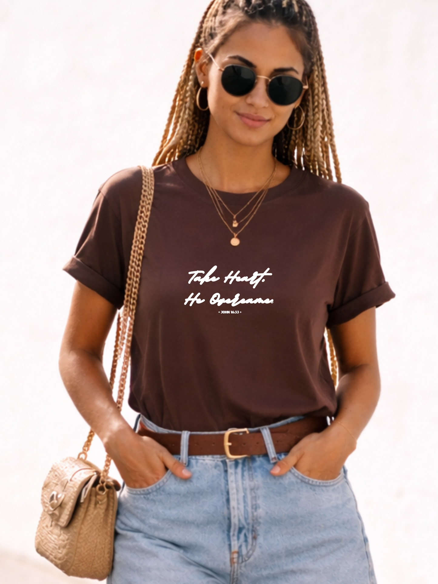 Take Heart He Overcame Shirt, Christian T-Shirt