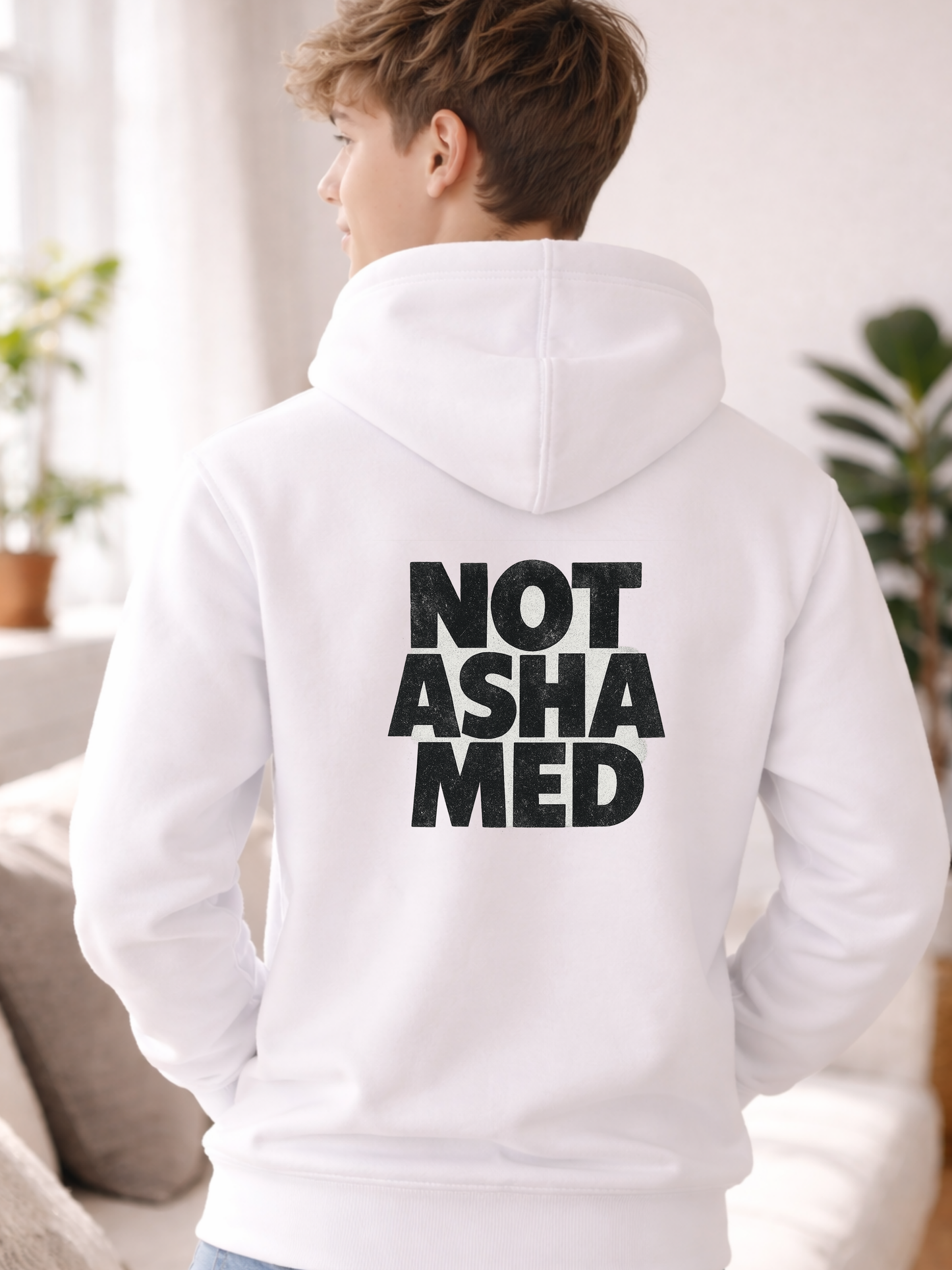 Not Ashamed hoodie  Bold Typography Back Print 6 TO 14