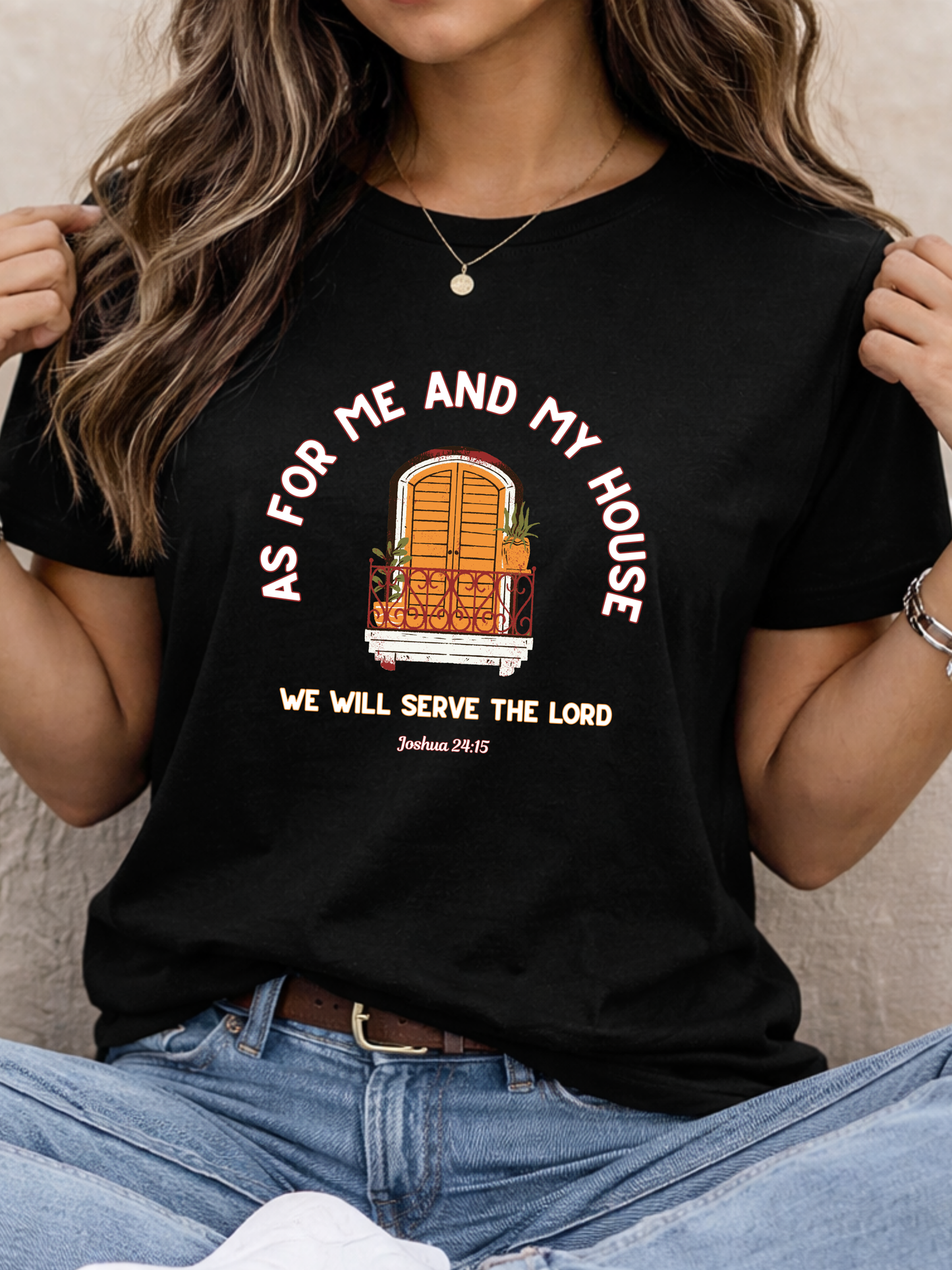 As For Me And My House T-Shirt Joshua 24:15 Christian Faith Tee