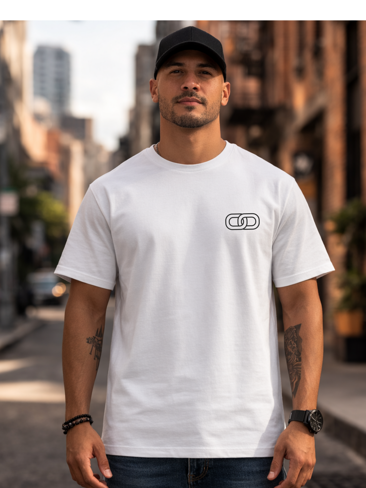 Be Steadfast Illustration Man T-shirt | Minimal Line Art