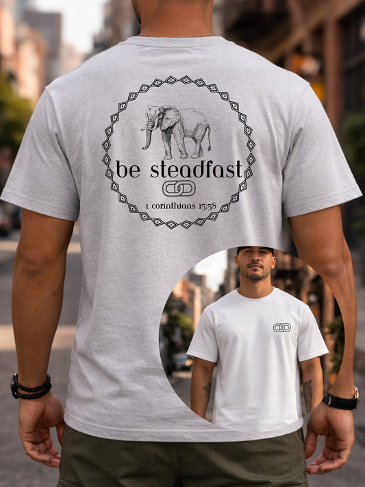 Be Steadfast Illustration Man T-shirt | Minimal Line Art