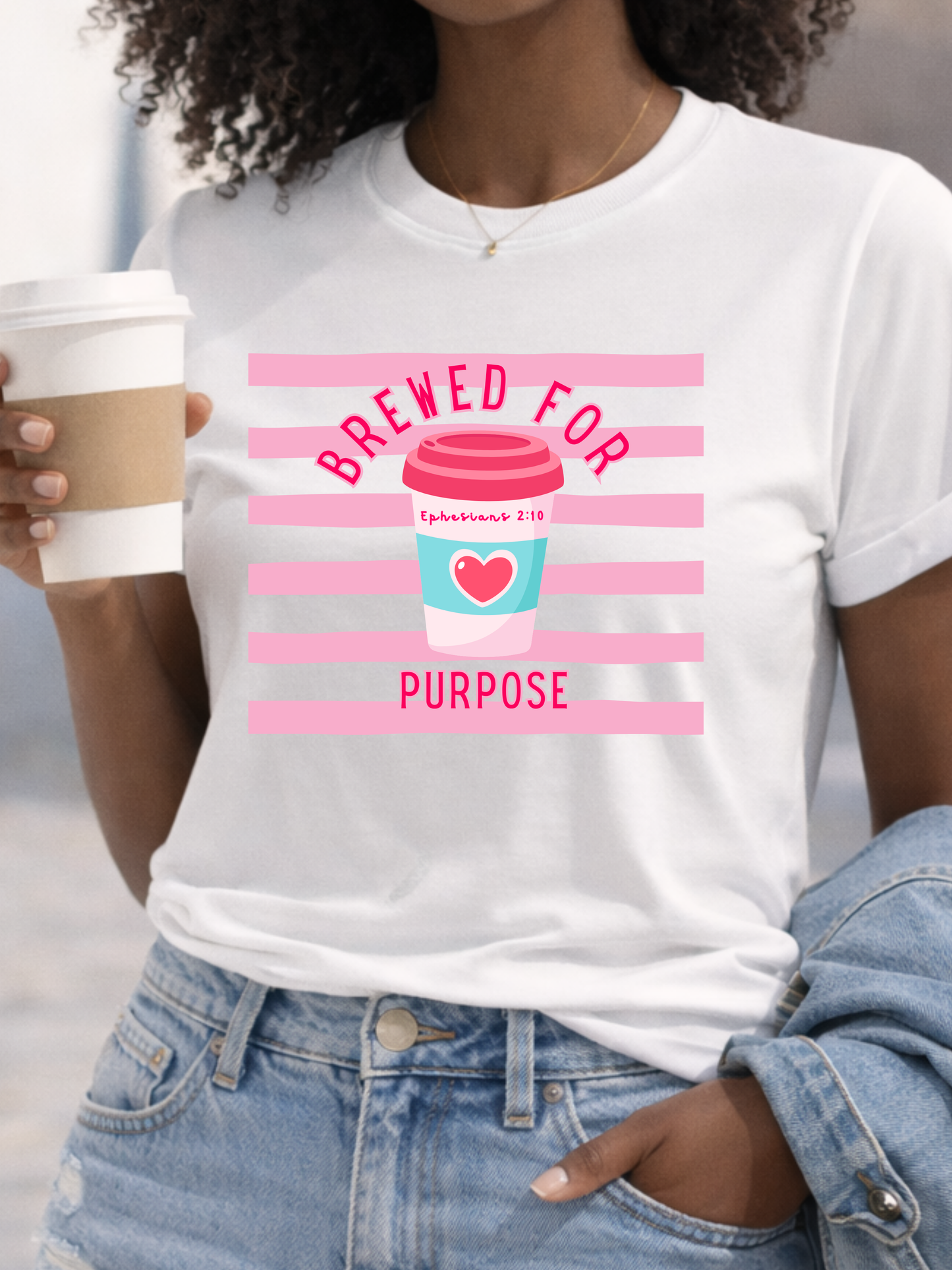 Brewed for Purpose Woman Faith Graphic Shirt