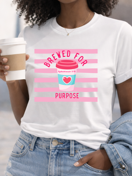 Brewed for Purpose Woman Faith Graphic Shirt