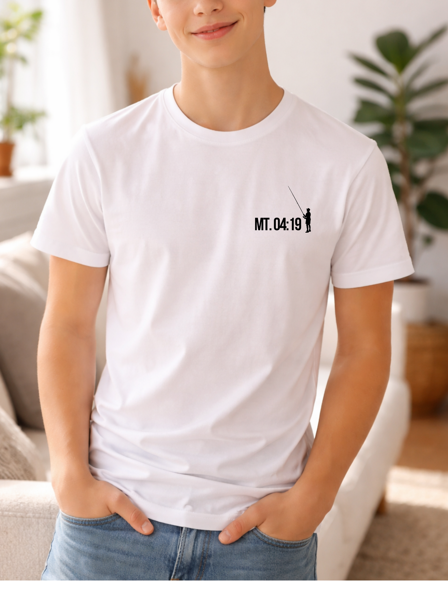 Fisher of man Math 4:19 shirt- mans