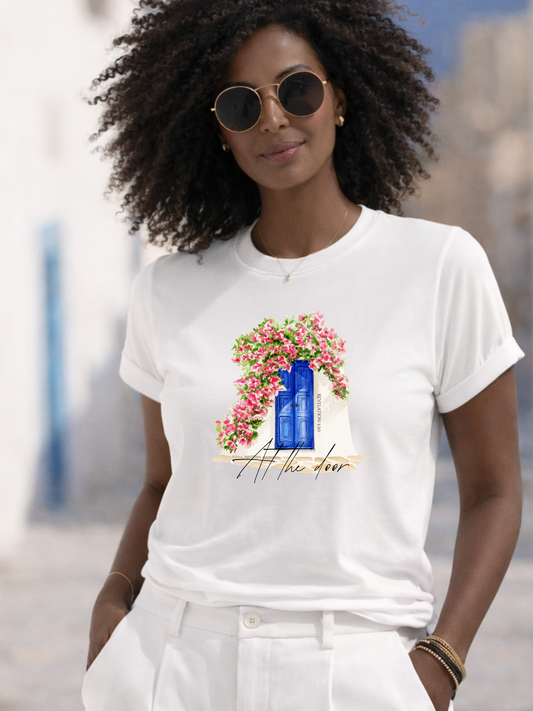 Jesus is knocking At the door christian woman Tee