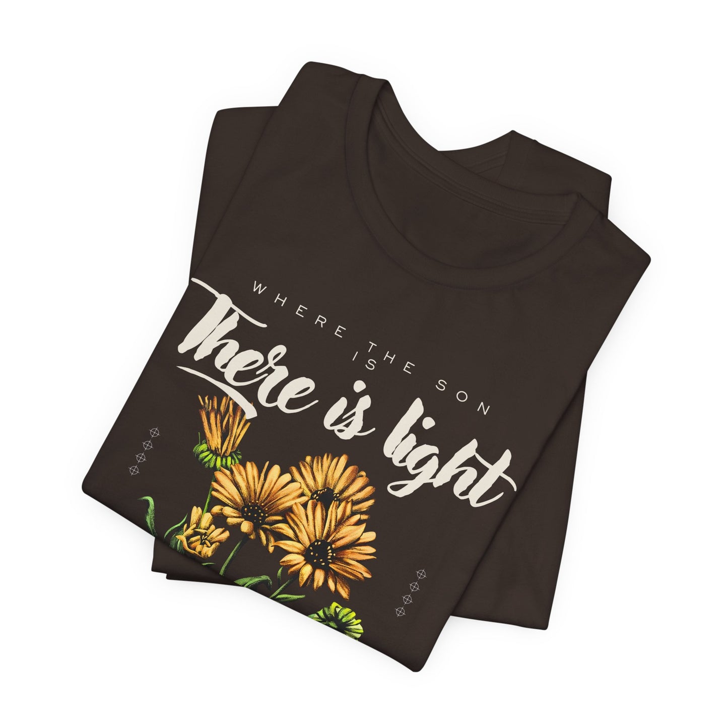There Is Light Sunflower woman christian tee