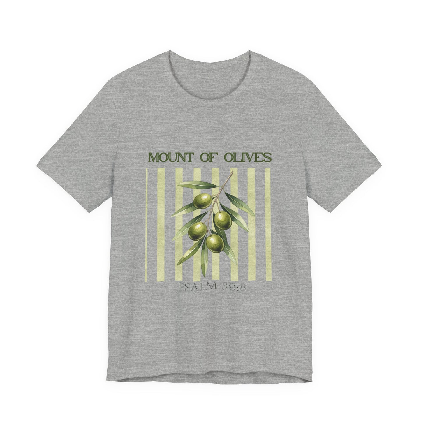 Mount of Olives olive branch T-Shirt | Psalm 52:8 Bible verse