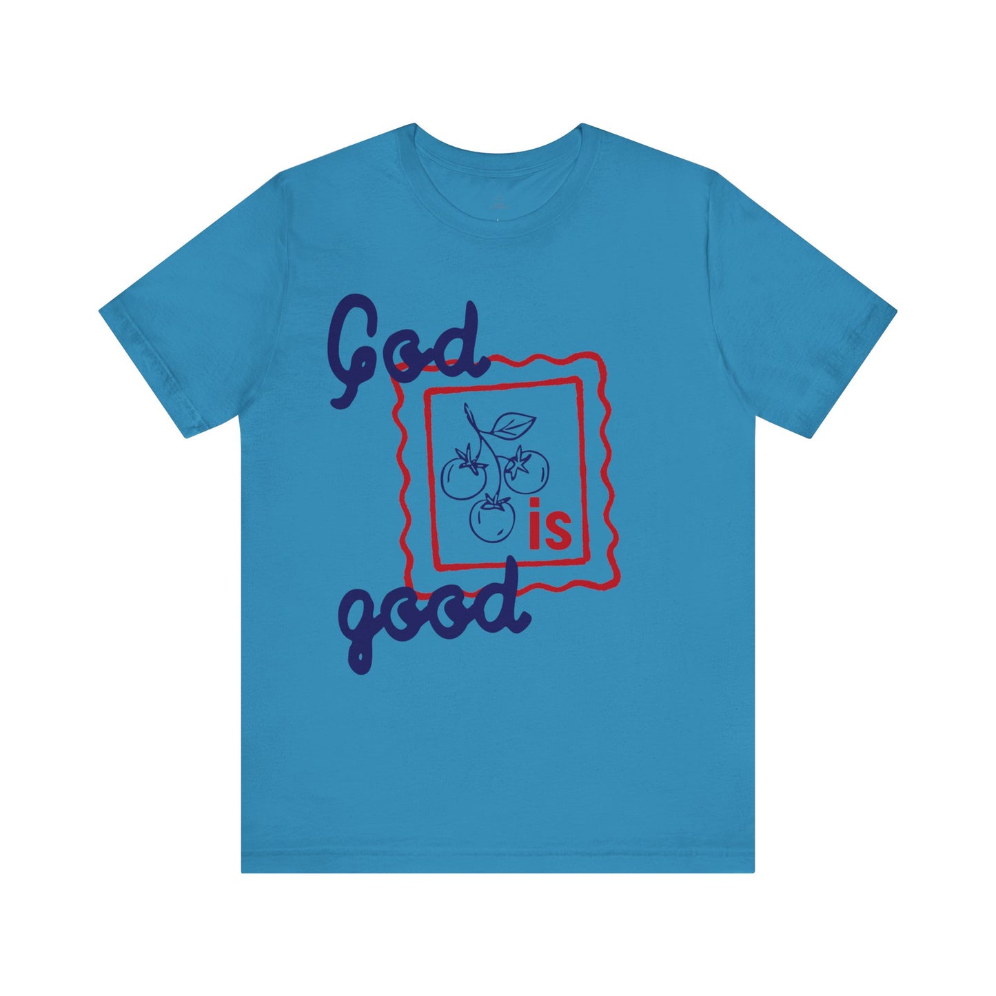God Is Good T-Shirt | Religious Christian Tee, Hand-Drawn Fruit Illustration
